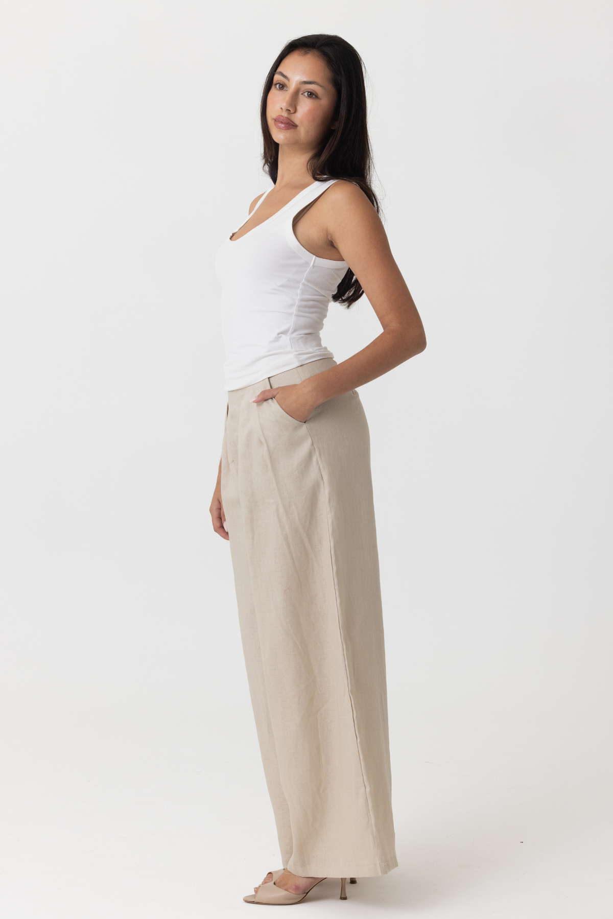 Alba Wide Leg Linen Trouser