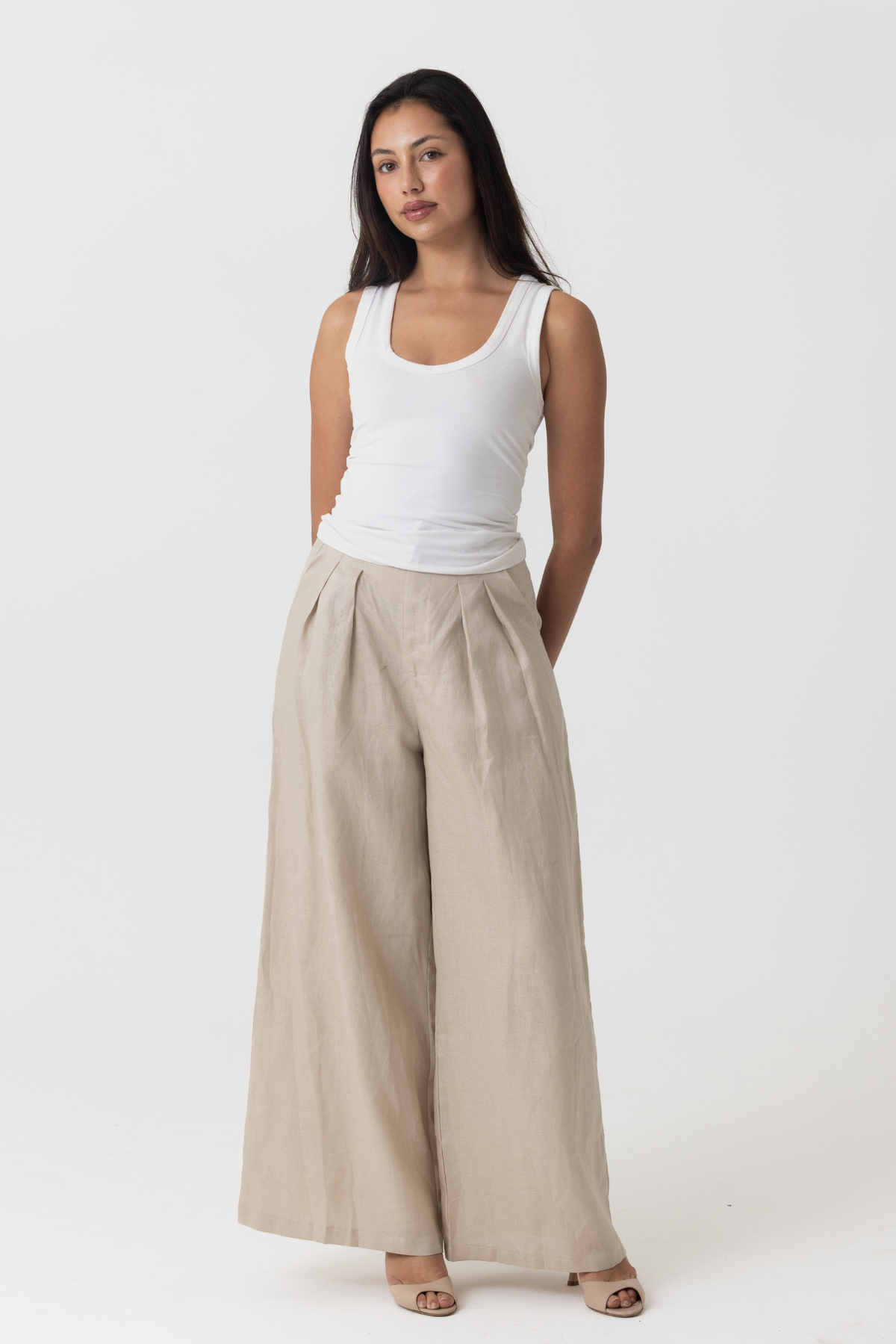 Alba Wide Leg Linen Trouser