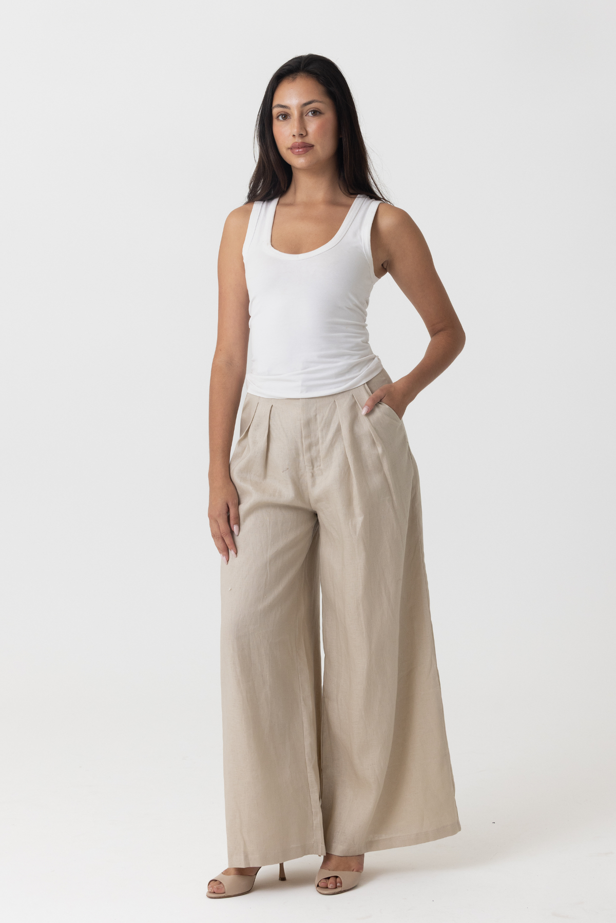 Alba Wide Leg Linen Trouser